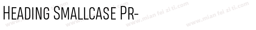 Heading Smallcase Pr字体转换